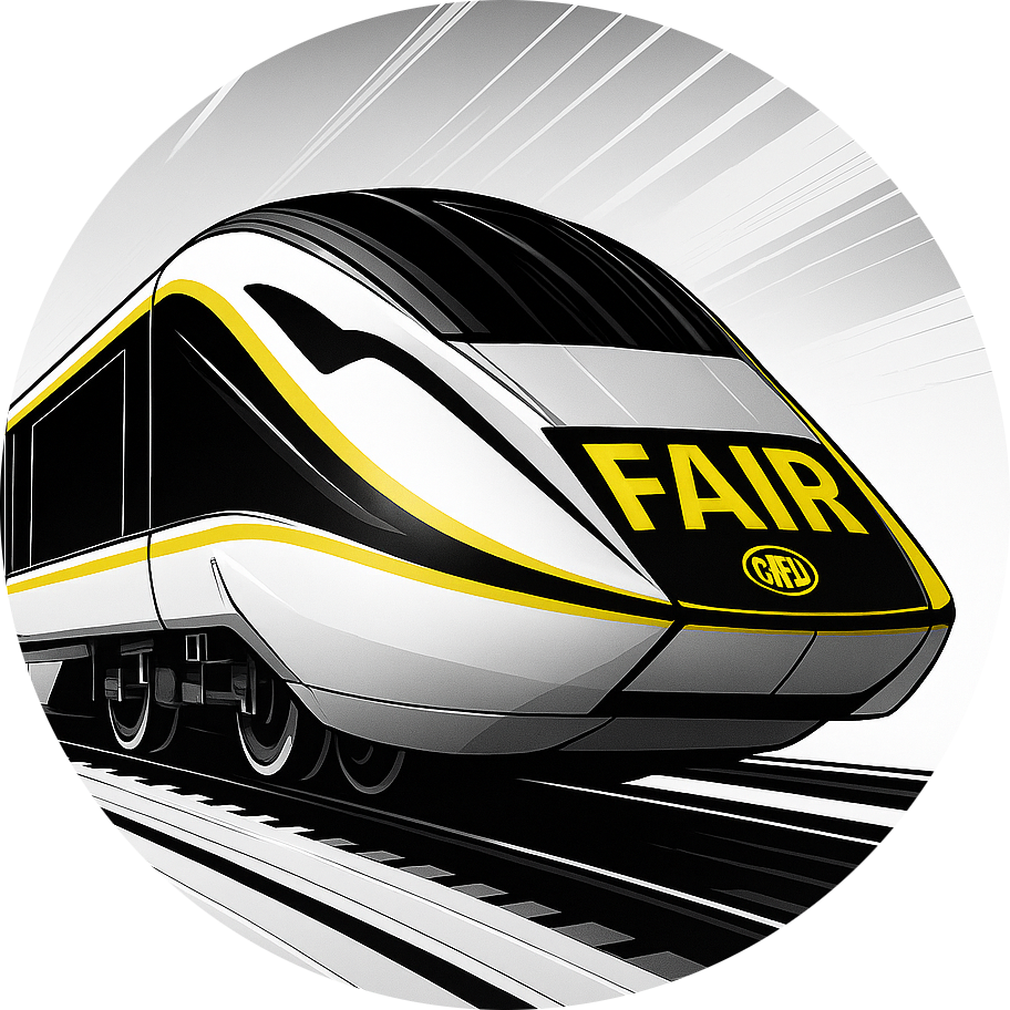 The FAIR Metroline logo
